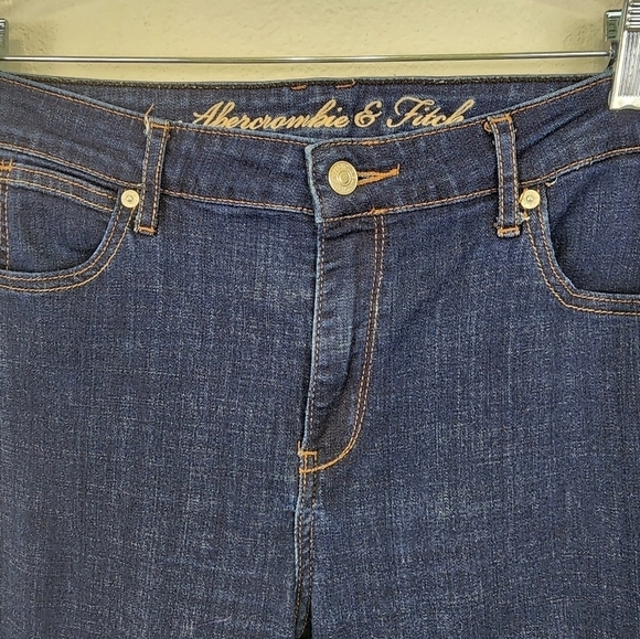 Abercrombie & Fitch Dark Wash Flare Jeans Size 10R - Picture 5 of 12